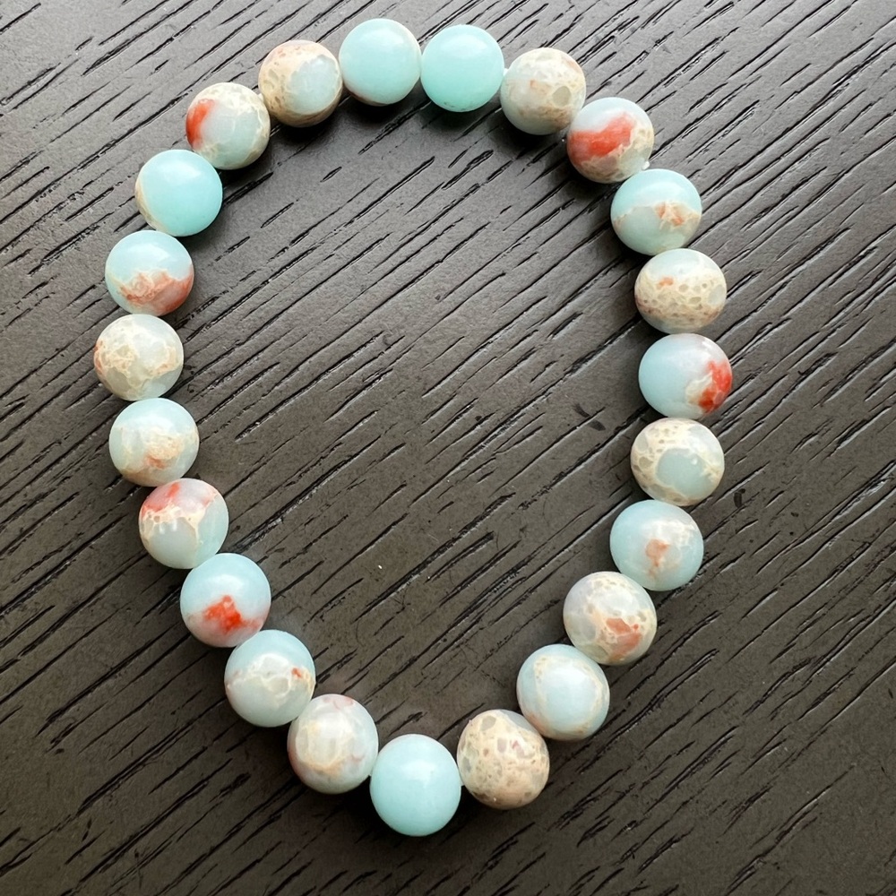 Blue Shoushan stone bracelet - Picture 3 of 3